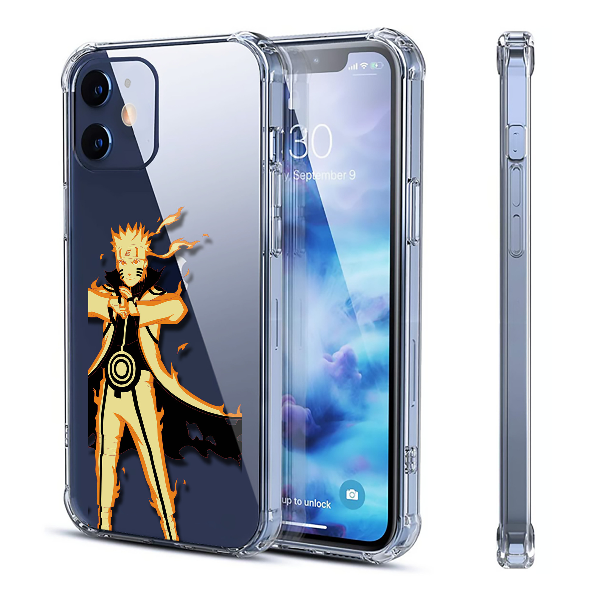 （画像用） NARUTO -ナルト- うずまき ナルト Uzumaki Naruto 【iPhone 12シリーズ対応】透明スマホケース（クリアソフトケース）